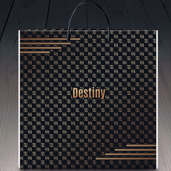 Пакет-сумка с пластиковой ручкой "Destiny" (40x40)